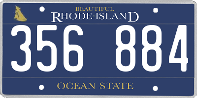 RI license plate 356884
