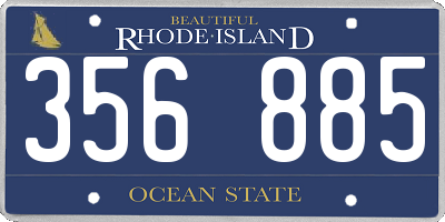 RI license plate 356885