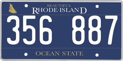 RI license plate 356887