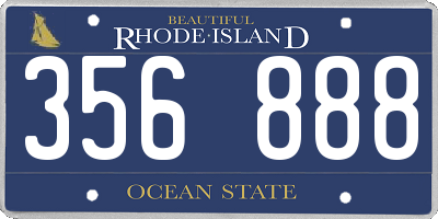 RI license plate 356888
