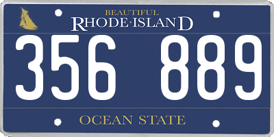 RI license plate 356889