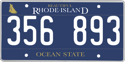 RI license plate 356893