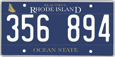 RI license plate 356894