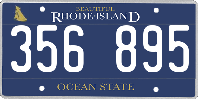 RI license plate 356895