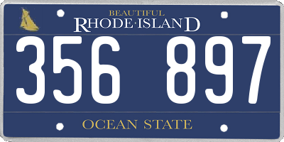 RI license plate 356897