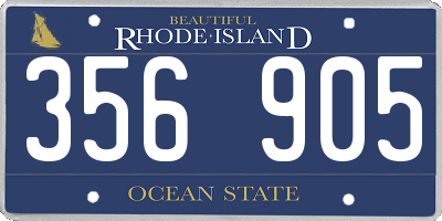 RI license plate 356905