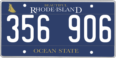 RI license plate 356906