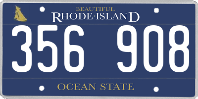 RI license plate 356908