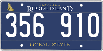 RI license plate 356910