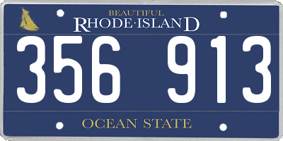 RI license plate 356913