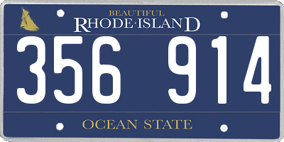 RI license plate 356914