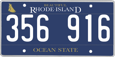 RI license plate 356916