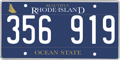 RI license plate 356919