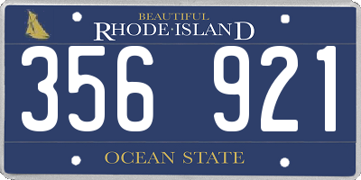 RI license plate 356921