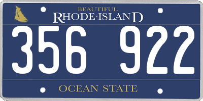 RI license plate 356922