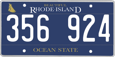 RI license plate 356924