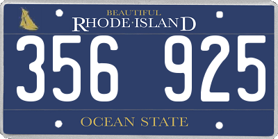 RI license plate 356925