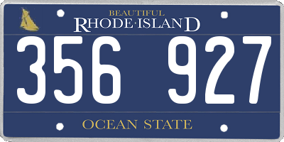 RI license plate 356927
