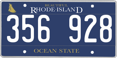 RI license plate 356928