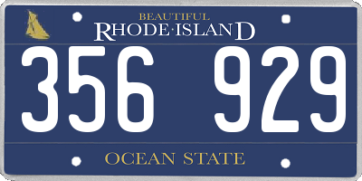 RI license plate 356929
