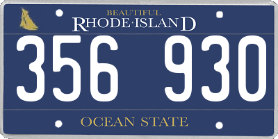 RI license plate 356930