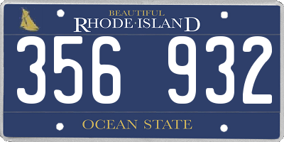 RI license plate 356932