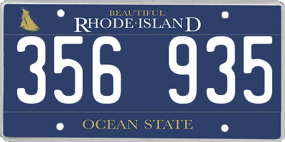RI license plate 356935