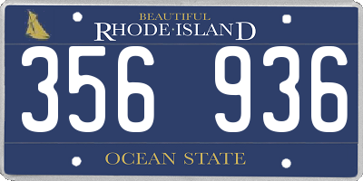 RI license plate 356936