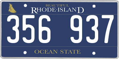 RI license plate 356937