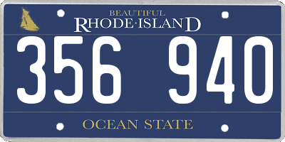 RI license plate 356940