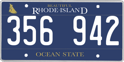 RI license plate 356942