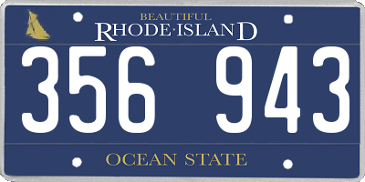 RI license plate 356943