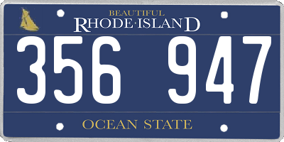 RI license plate 356947