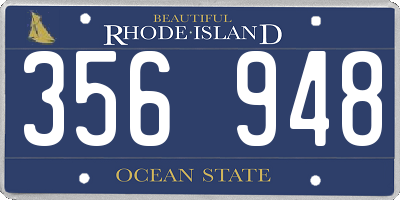 RI license plate 356948