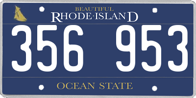 RI license plate 356953