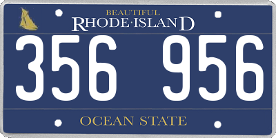RI license plate 356956