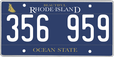 RI license plate 356959