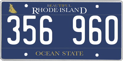 RI license plate 356960