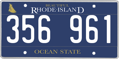 RI license plate 356961