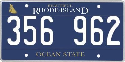 RI license plate 356962
