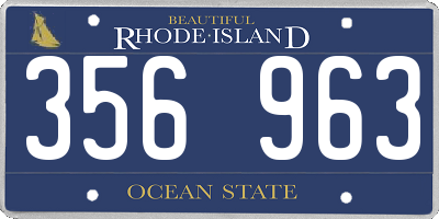 RI license plate 356963