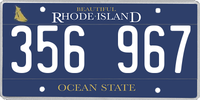 RI license plate 356967