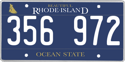 RI license plate 356972