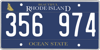 RI license plate 356974