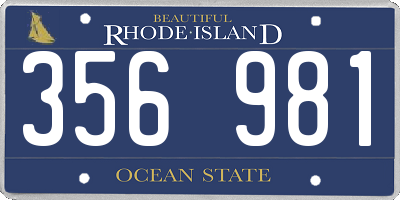RI license plate 356981