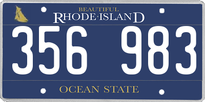 RI license plate 356983