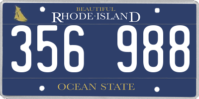RI license plate 356988