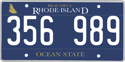RI license plate 356989