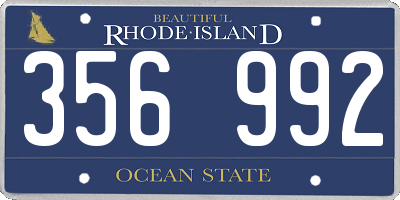 RI license plate 356992
