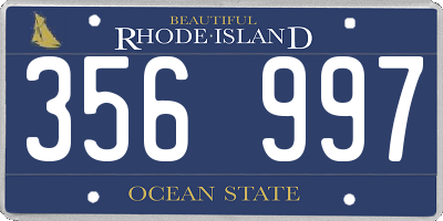 RI license plate 356997